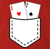 Funny Pocket Aces Poker t-shirt red
