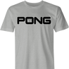 funny golf video game mashup ping clubs pong gaming men's t-shirt