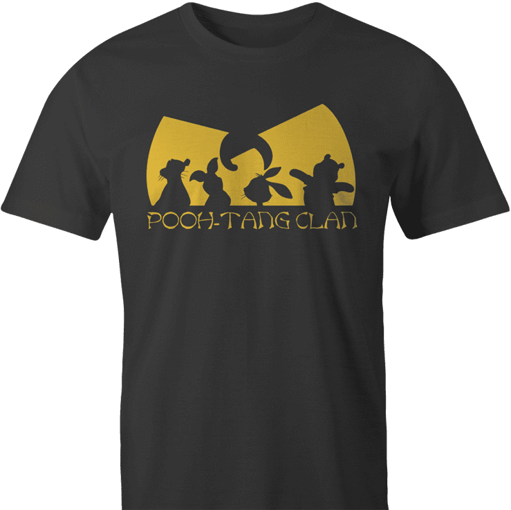 Funny winnie the pooh and friends wu-tang mashup men's  t-shirt 