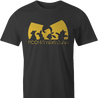 Funny winnie the pooh and friends wu-tang mashup men's  t-shirt 