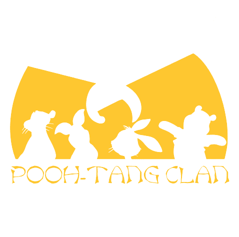 Funny winnie the pooh and friends wu-tang mashup white t-shirt
