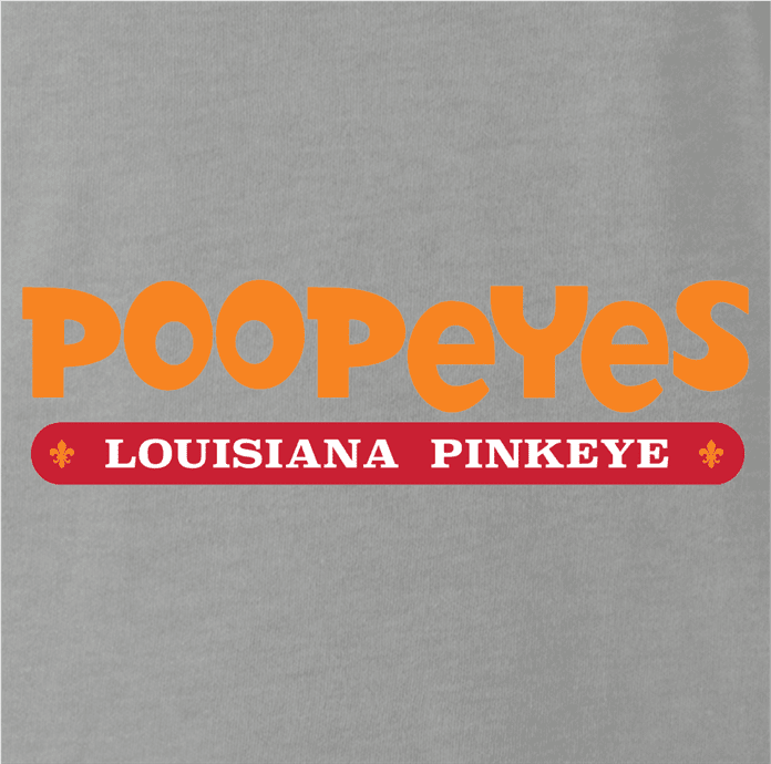 Funny pinkeye popeye mashup - poopeyes  ash grey t-shirt