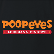 Funny pinkeye popeye mashup - poopeyes  black t-shirt