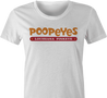 Funny pinkeye popeye mashup - poopeyes  women's white t-shirt 