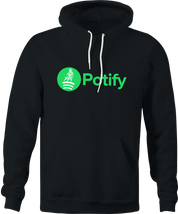funny Potify - Weed Growing App Parody t-shirt black hoodie