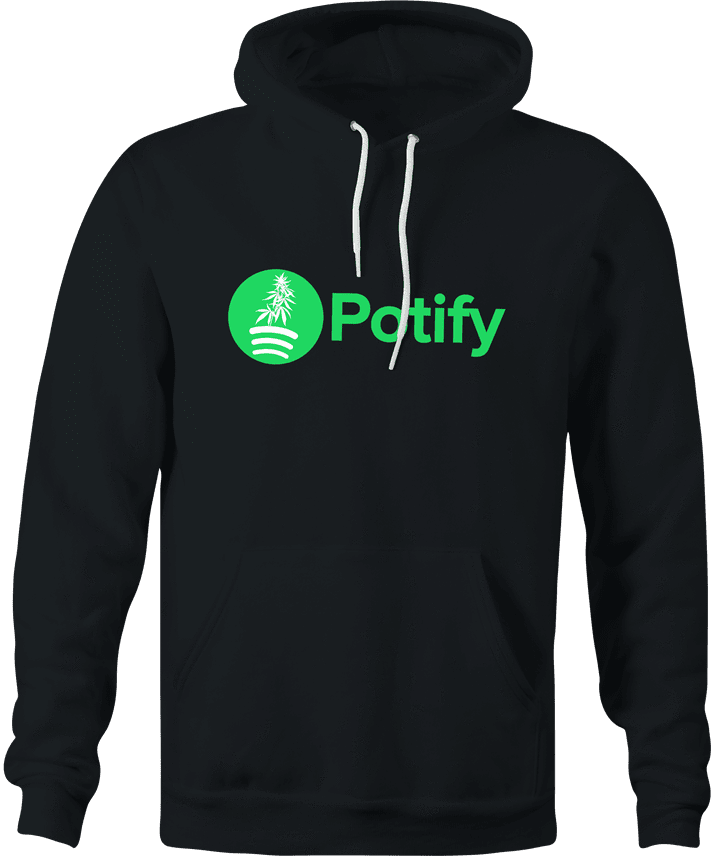 funny Potify - Weed Growing App Parody t-shirt black hoodie