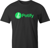funny Potify - Weed Growing App Parody t-shirt men's t-shirt