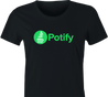 funny Potify - Weed Growing App Parody t-shirt women's black