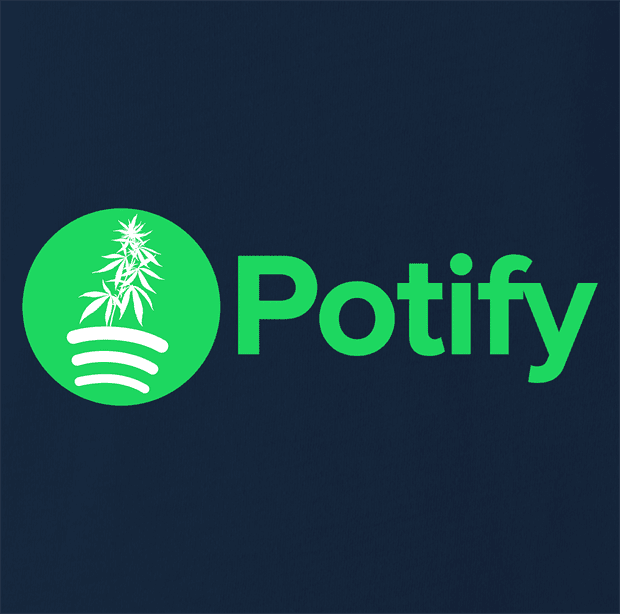 funny Potify - Weed Growing App Parody Green t-shirt