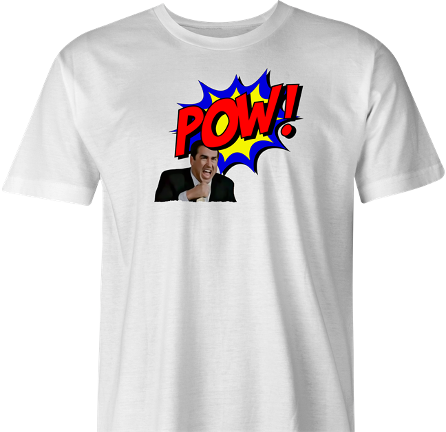 Funny step brothers randy pow! t-shirt men's white