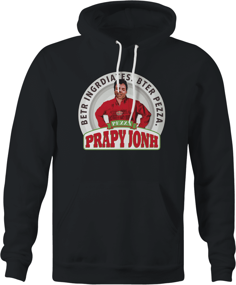 Funny internet meme papa john's pizza black hoodie