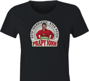 Funny internet meme papa john's pizza women's black t-shirt 