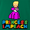 funny Donald Trump Impeached aka Princess Impeached Super Mario Mashup green t-shirt