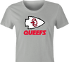 funny Kansas City Queefs Superbowl Champions Parody t-shirt women's Ash Grey