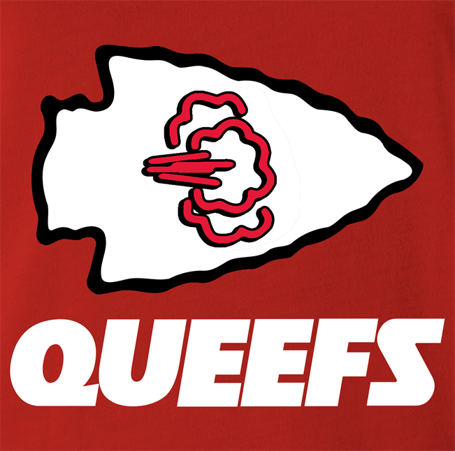 funny Kansas City Queefs Superbowl Champions Parody red t-shirt
