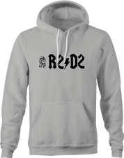 funny R2D2 Star Wars ACDC Mashup t-shirt Ash Grey hoodie
