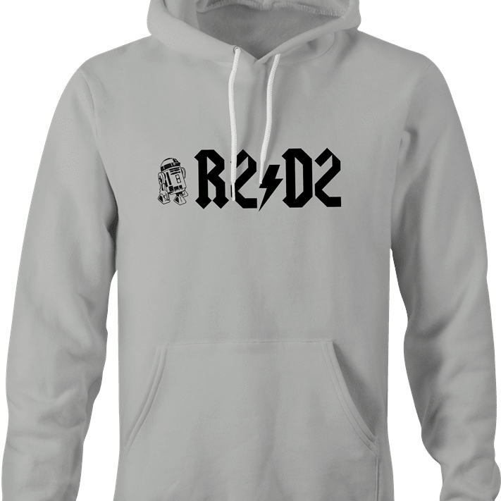 funny R2D2 Star Wars ACDC Mashup t-shirt Ash Grey hoodie