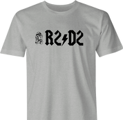 funny R2D2 Star Wars ACDC Mashup men's t-shirt