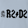 funny R2D2 Star Wars ACDC Mashup light blue t-shirt