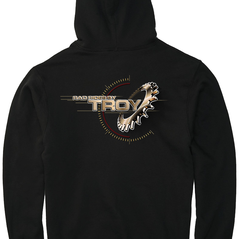 The Offical Rad Rides by Troy Logo Black Hoodie | Cool Cars