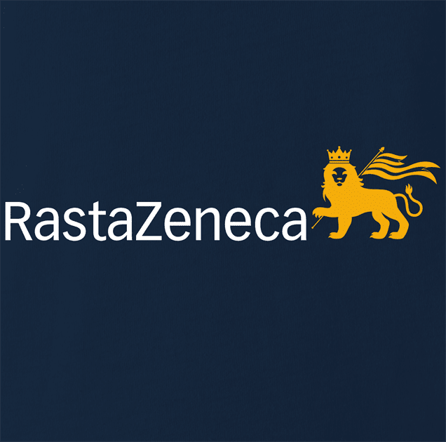 Funny Rasta Zeneca Vaccine Parody Green T-Shirt