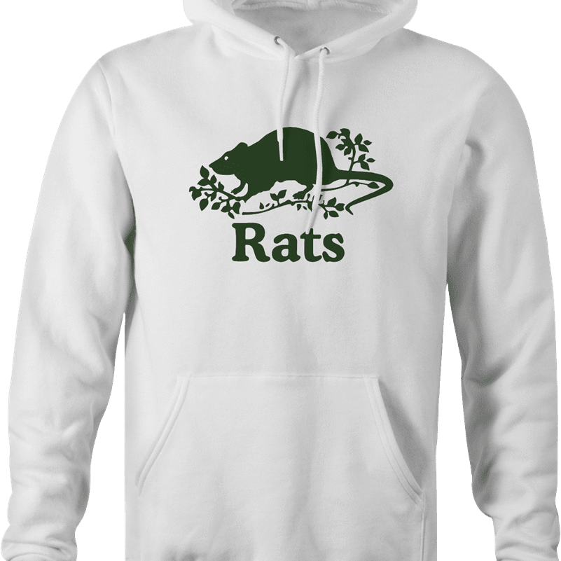 funny canadian roots parody - canada rats white hoodie