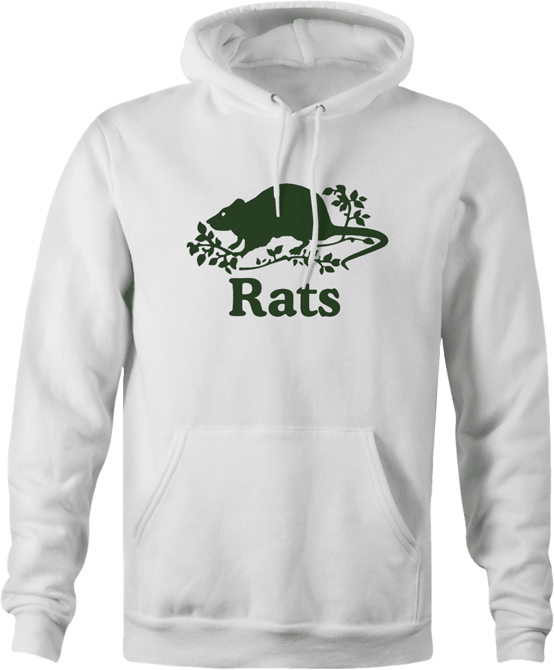 funny canadian roots parody - canada rats white hoodie