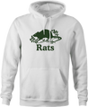 funny canadian roots parody - canada rats white hoodie