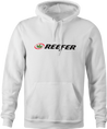 funnyReefer Weed Clothing Parody white hoodie