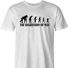 Funny evolution of man regression t-shirt men's white t-shirt 