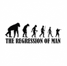 Funny evolution of man regression t-shirt white tee