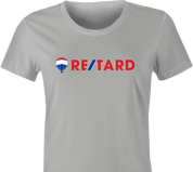 funny retarded t-shirt women's Ash Grey