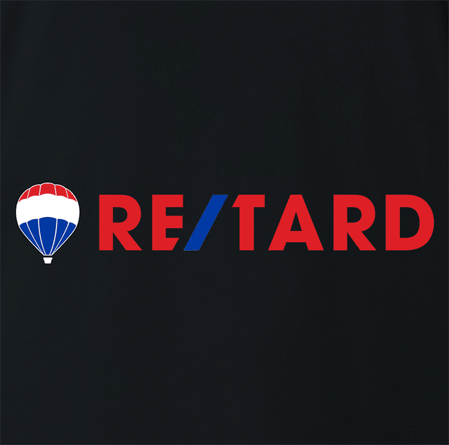 funny retarded black t-shirt