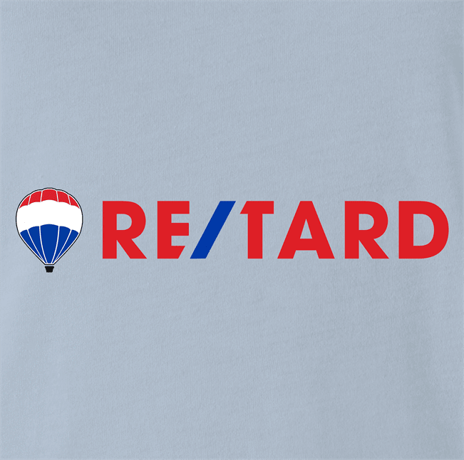 funny retarded light blue t-shirt