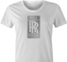 Funny Rick Astleyt Rick Rolled Rolls Royce white women's t-shirt 