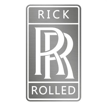 Funny Rick Astleyt Rick Rolled Rolls Royce white t-shirt 