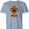 funny road head warning sign men's light blue t-shirt 