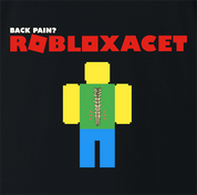 Funny bad back roblox  t-shirt black