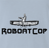 Funny Robocop Rowboat Mashup Golf t-shirt light blue