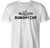 Funny Robocop Rowboat Mashup Golf men's t-shirt white 