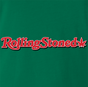 Funny Rolling Stoned Smoking Weed Parody Green T-Shirt