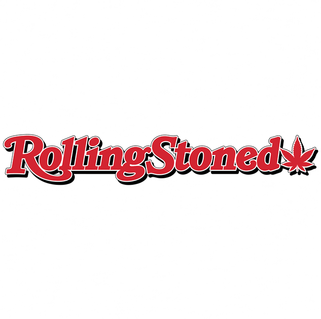 Funny Rolling Stoned Smoking Weed Parody White Tee