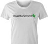 Funny Rosetta Stoned Smoking Weed Parody White Women's T-Shirt