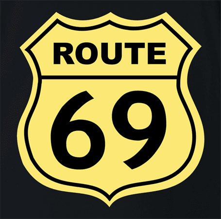 funny route 66 t-shirt black