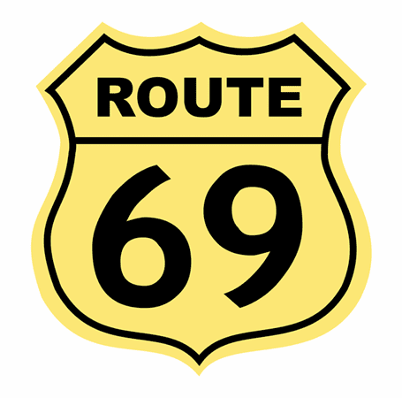 funny route 66 t-shirt white 