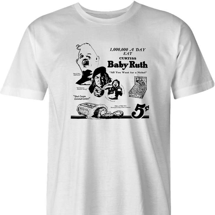 Funny goonies baby ruth sloth chunk men's white t-shirt 