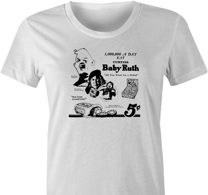 Funny goonies baby ruth sloth chunk women's white t-shirt 