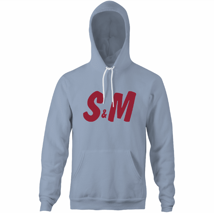 Funny S&M sexy H&M light blue hoodie