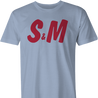 Funny S&M sexy H&M men's light blue t-shirt 