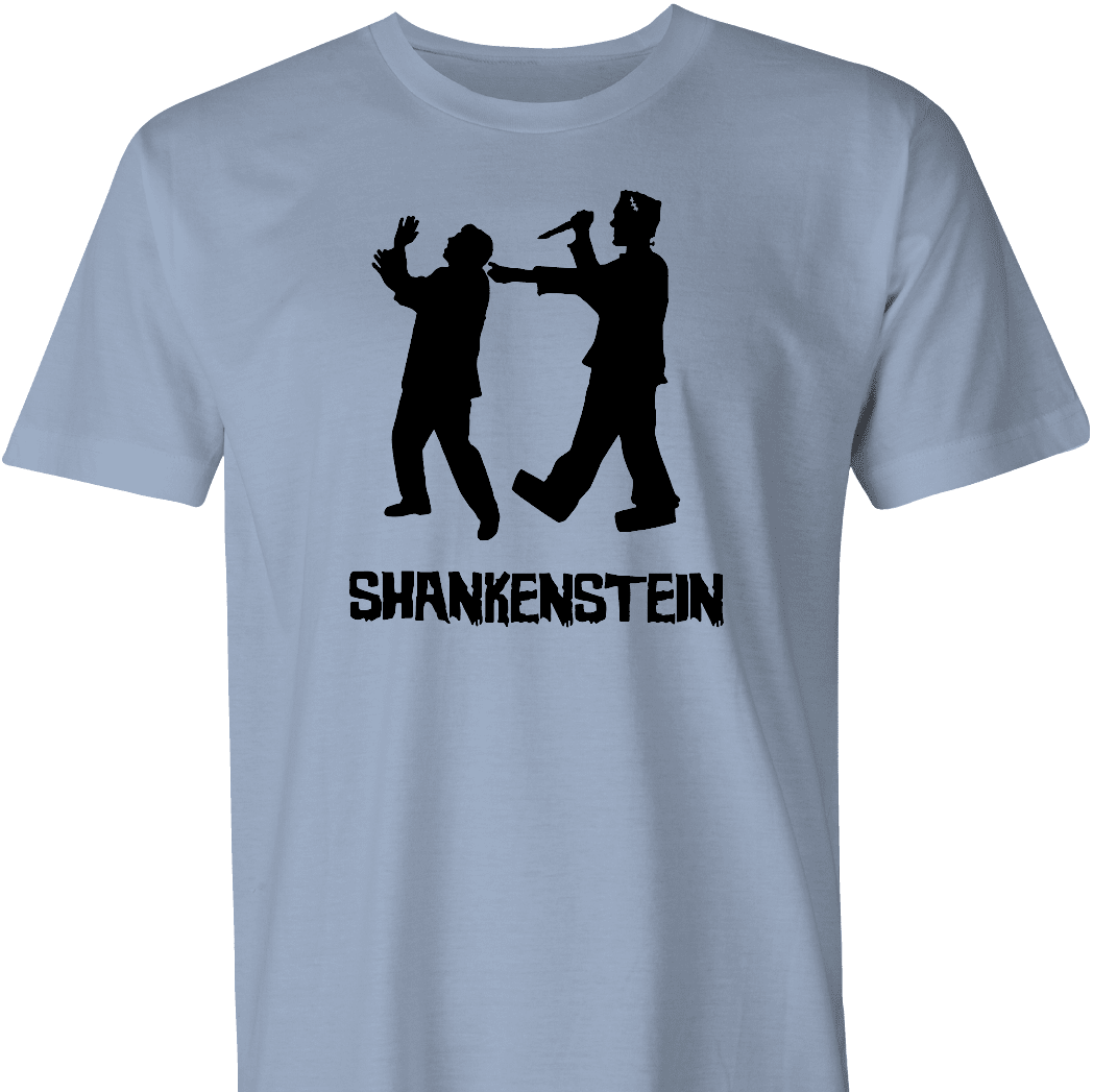 funny prion shank frankenstein mashup men's t-shirt